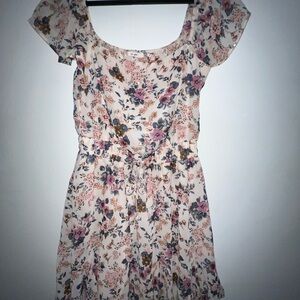 Mi Ami Floral Dress with Cinch Waist